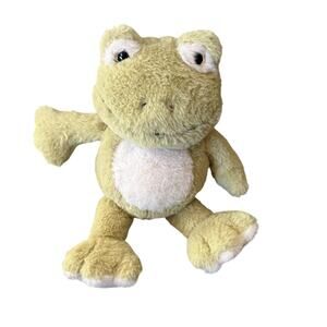 burton+BURTON Plush Frog Stuffed Animal Soft Green White Belly 14" Toy‎ All Ages